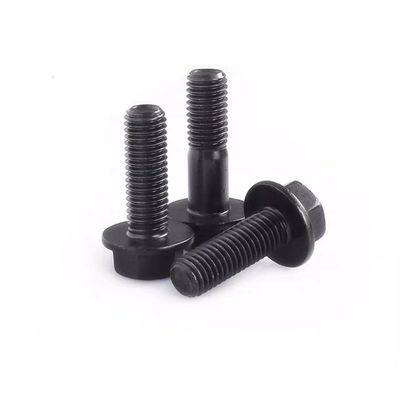 Grado 4.8/8.8/10.9 DIN Standard Hex Head Flange Boltos y tuercas con acabado negro