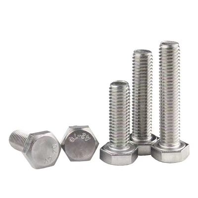 Cerrojo hexagonal y tuerca de acero inoxidable DIN933 SS304 A2-70 M6 M8 M10 M12 M16 para la industria general