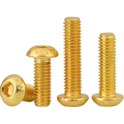 M5-M100 Cobre de latón ISO7380 botón de conexión hexagonal cabeza de seguridad de tapa tornillo para industrial