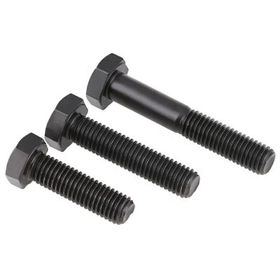 Duración 20 mm-300 mm H.D.G Grado 8.8 DIN 933 DIN 931 Cerrojo de cabeza hexagonal de óxido negro de alta tracción