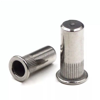 1-3.5 Piso de zinc acabado de acero al carbono Nuts de remaches de acero inoxidable para fijación duradera