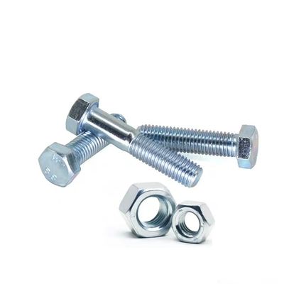 Producción de ZP Grado 4.8/8.8/10.9/12.9 Metal DIN933 DIN931 Cerrojo hexagonal con acabado de zinc