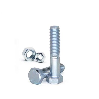 Producción de ZP Grado 4.8/8.8/10.9/12.9 Metal DIN933 DIN931 Cerrojo hexagonal con acabado de zinc