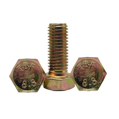 Producción de ZP Grado 4.8/8.8/10.9/12.9 Metal DIN933 DIN931 Cerrojo hexagonal con acabado de zinc