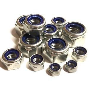 DIN985 DIN982 Galvanizado M8 M10 M12 inserción de nylon cerradura de nuez métrica acabado de óxido negro