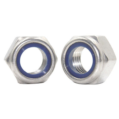 DIN985 DIN982 Galvanizado M8 M10 M12 inserción de nylon cerradura de nuez métrica acabado de óxido negro