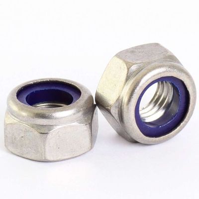 DIN985 DIN982 Galvanizado M8 M10 M12 inserción de nylon cerradura de nuez métrica acabado de óxido negro
