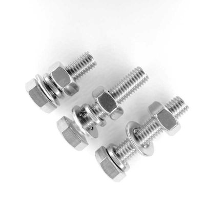 M36 Din933 Din934 Cerrojo hexagonal de acero inoxidable y conjunto de tuercas con zinc blanco. zinc amarillo. HDG