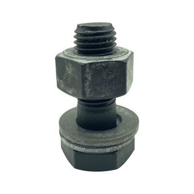 M36 Din933 Din934 Cerrojo hexagonal de acero inoxidable y conjunto de tuercas con zinc blanco. zinc amarillo. HDG
