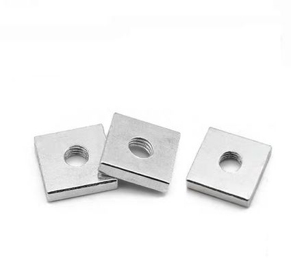 Zinc blanco M5-M72 DIN 562 nuez fina cuadrada para conexión de acero inoxidable de carbono fuerte