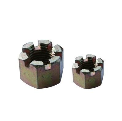 Noz de ranura Din 935 M4 Flange Cerradura redonda Hexagonal ranura de castillo Noz para la demanda del cliente