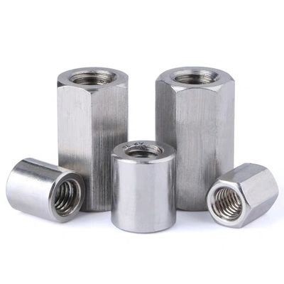 Tipo de hilo DIN6334 Enrejado en zinc de una tuerca de acoplamiento hexadecimal larga para DIN/GB/ISO
