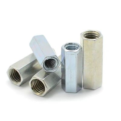 Tipo de hilo DIN6334 Enrejado en zinc de una tuerca de acoplamiento hexadecimal larga para DIN/GB/ISO