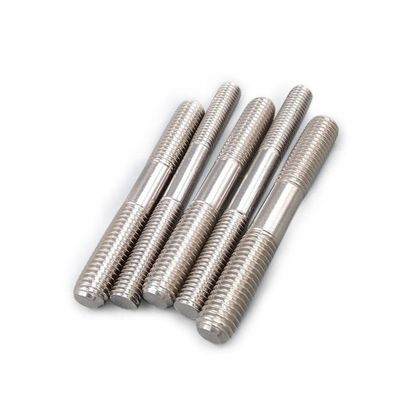 Estribo de acero inoxidable oscurecido con lavadora de grado 4.8 8.8 10.9 doble cabeza roscada