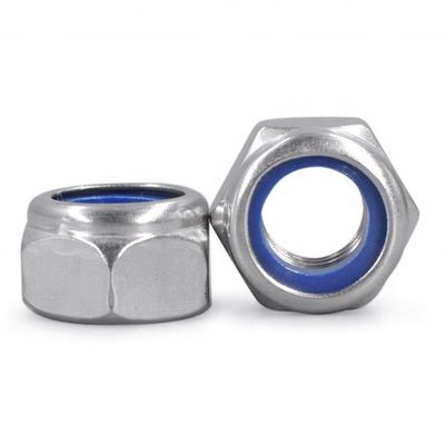 Gran cantidad Din 985 Hexagon Hex Black Nylon Lock Nut con sistema de medición métrica