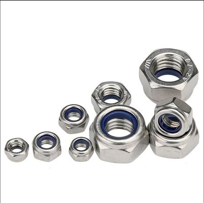 Gran cantidad Din 985 Hexagon Hex Black Nylon Lock Nut con sistema de medición métrica