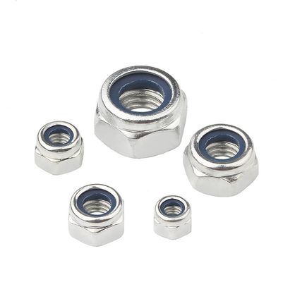 Gran cantidad Din 985 Hexagon Hex Black Nylon Lock Nut con sistema de medición métrica