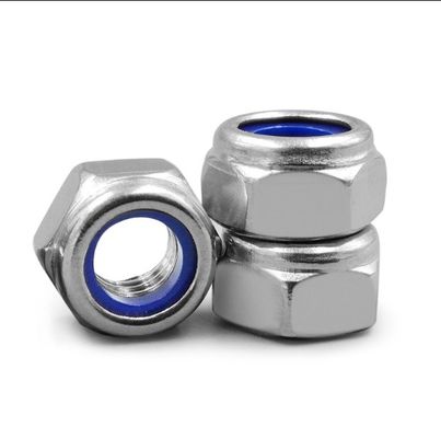 Gran cantidad Din 985 Hexagon Hex Black Nylon Lock Nut con sistema de medición métrica