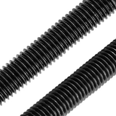 Acero al carbono óxido negro plano directo DIN938 pernos de pernos de plomo tornillo de plomo con acabado de zinc