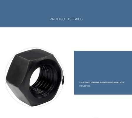 Certificado ISO9001 Óxido negro M2-M30 Hex Nut DIN934 Nut y perno para la construcción