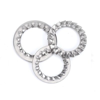 Lavadora de dientes de acero inoxidable SS304 DIN6798A con cerradura serrillada externa y acabado liso
