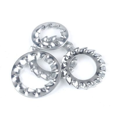 Lavadora de dientes de acero inoxidable SS304 DIN6798A con cerradura serrillada externa y acabado liso