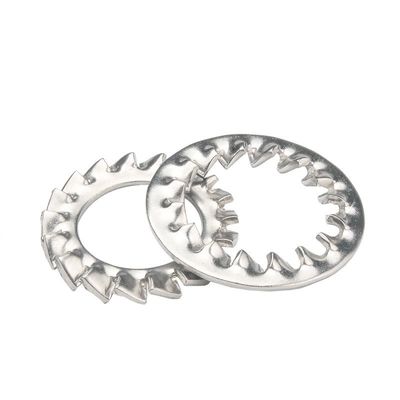 Lavadora de dientes de acero inoxidable SS304 DIN6798A con cerradura serrillada externa y acabado liso