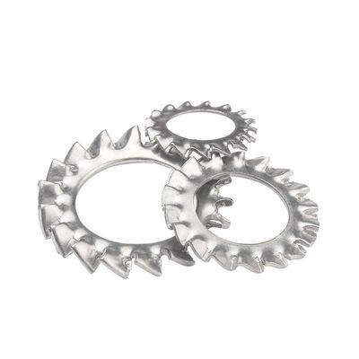 Lavadora de dientes de acero inoxidable SS304 DIN6798A con cerradura serrillada externa y acabado liso