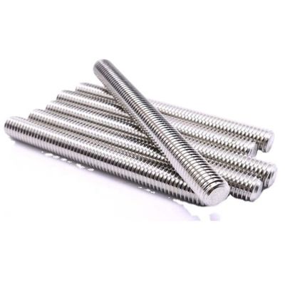Finitura de acero inoxidable de zinc A4-70 A2-70 Cerrojo de rodillo DIN9674 Rod con rosca de acero al carbono plano