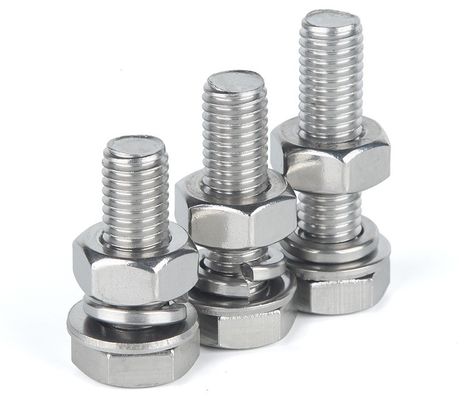 Noches de pernos de acero inoxidable DIN933 con zinc puro y grado SUS304