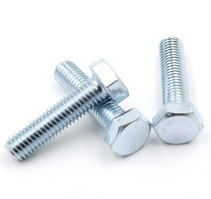 4.8 8.8 10.9 12.9 DIN933 931 Cerrojo hexagonal con acabado con zinc y certificación ISO9001