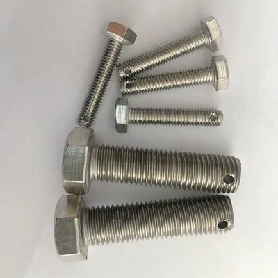 Cerrojo hexagonal con agujero para alfiler en el centro de la cabeza o el extremo M3-M100 DIN ANSI estándar