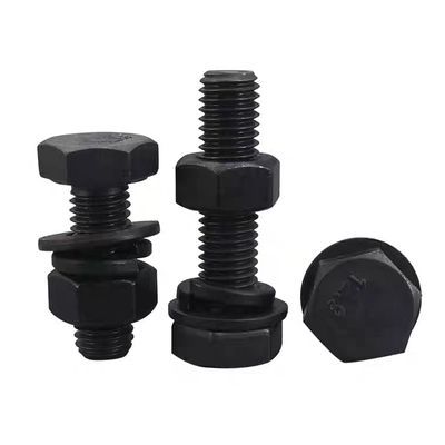 MM10-MM500 Cerrojos de cabeza hexadecimal de acabado plano, tuercas y lavadoras de Handan DIN933 DIN931