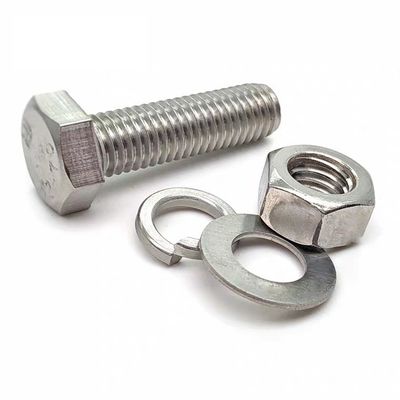 MM10-MM500 Cerrojos de cabeza hexadecimal de acabado plano, tuercas y lavadoras de Handan DIN933 DIN931