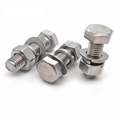 MM10-MM500 Cerrojos de cabeza hexadecimal de acabado plano, tuercas y lavadoras de Handan DIN933 DIN931