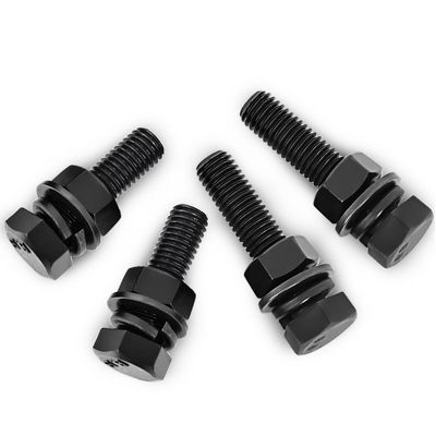 Fabricado de alta resistencia Grado 8.8 Cerrojo hex y lavadora de nueces Cerrojo hex pesado con acabado negro