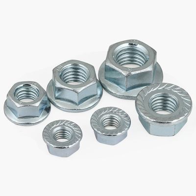 Sistema de medición métrico DIN 6923 Nut de brida hexagonal galvanizado con perno aceptable OEM