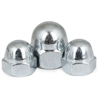 Suministro directo DIN1587 Nueces de tapa de bóveda hexagonal en níquel galvanizado blanco azul zincado