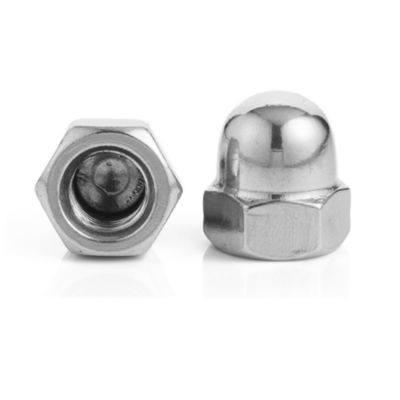 Suministro directo DIN1587 Nueces de tapa de bóveda hexagonal en níquel galvanizado blanco azul zincado