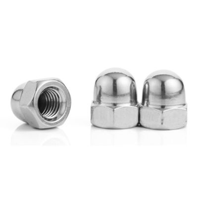 Suministro directo DIN1587 Nueces de tapa de bóveda hexagonal en níquel galvanizado blanco azul zincado