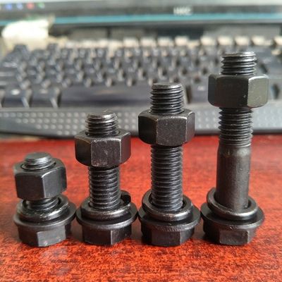 DIN933 Cerrojo hexagonal y tuerca con lavadora Todos los tamaños de hilo estándar personalizados por Perno Steel