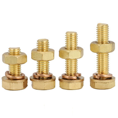 Grado 4.8/ 8.8/ 10.9/ 12.9 Cerrojos y tuercas de cabeza hexagonal de latón con acabado de zinc DIN933 DIN931