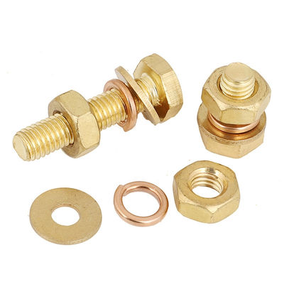 Grado 4.8/ 8.8/ 10.9/ 12.9 Cerrojos y tuercas de cabeza hexagonal de latón con acabado de zinc DIN933 DIN931