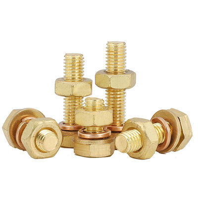 Grado 4.8/ 8.8/ 10.9/ 12.9 Cerrojos y tuercas de cabeza hexagonal de latón con acabado de zinc DIN933 DIN931