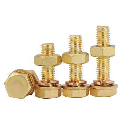 Grado 4.8/ 8.8/ 10.9/ 12.9 Cerrojos y tuercas de cabeza hexagonal de latón con acabado de zinc DIN933 DIN931