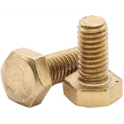 Grado 4.8/ 8.8/ 10.9/ 12.9 Cerrojos y tuercas de cabeza hexagonal de latón con acabado de zinc DIN933 DIN931