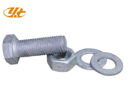 Hexagon ASTM A307 3/8 M28 Cerrojos y tuercas de cabeza hexagonal galvanizados UNC de acero carbono
