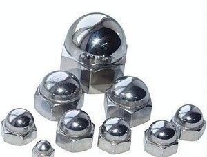 Construcción M2-M30 Fijación 304 acero inoxidable Hexagonal cabeza redonda de la nuez con cubierta decorativa