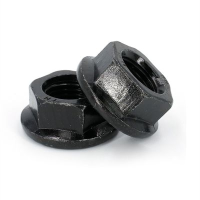 Frutos secos de flanges de acabado pulido DIN6923 con junta de frutos secos dentados Antiderrapante Zinc de color blanco