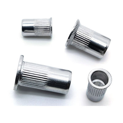 Zinc Revestido Pequeño Grande Contrafundido Cabeza plana Reducido lado con cuello de muesca Rivet nueces